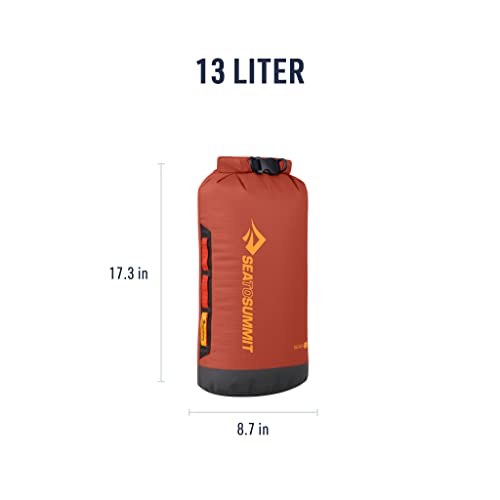 Sea to Summit Big River Dry Bag, Heavy-Duty Dry Storage, 13 Liter, Picante Red - color: Picante Red, style: 13 Liter