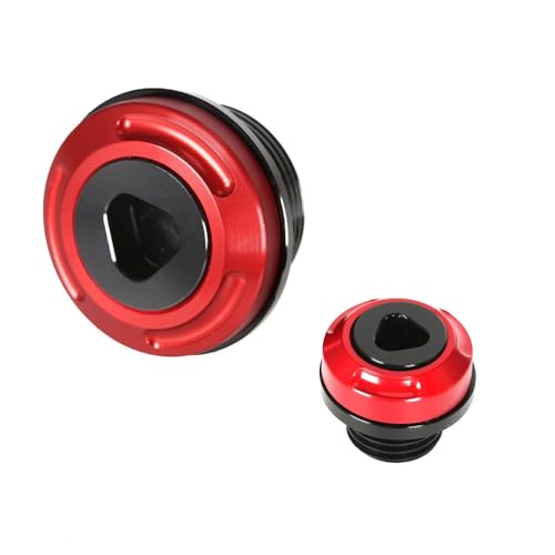 Monkey125 Engine Crankcase Cover Plugs Compatible with Monkey 125 GROM CT125 DAX 125 CNC Motorcycle Accessories Crankcase Hole Plug (Red) - color: Red3