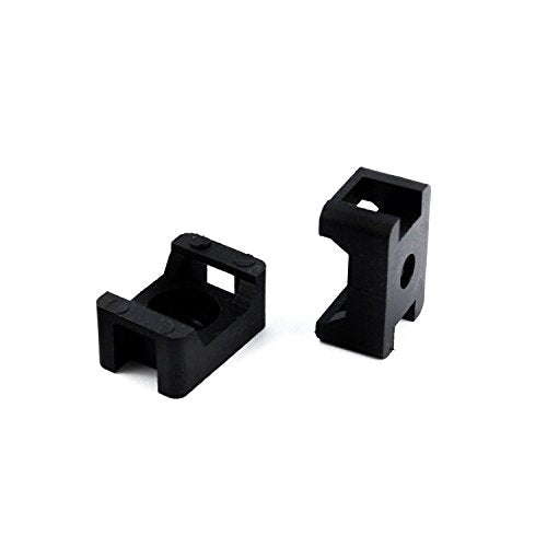 QualGear CM1-B-100-P Cable Tie Mount, Black (Pack of 2) - color: Black, size: Pack of 2