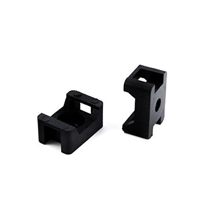 QualGear CM1-B-100-P Cable Tie Mount, Black (Pack of 2) - color: Black, size: Pack of 2