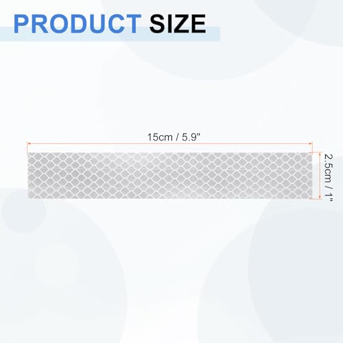 HARFINGTON Reflective Stickers High Visibility Diamond-Grade Reflective Adhesive Tape Waterproof for Bike Car Motorcycle Trailer - color: White