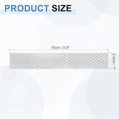 HARFINGTON Reflective Stickers High Visibility Diamond-Grade Reflective Adhesive Tape Waterproof for Bike Car Motorcycle Trailer - color: White