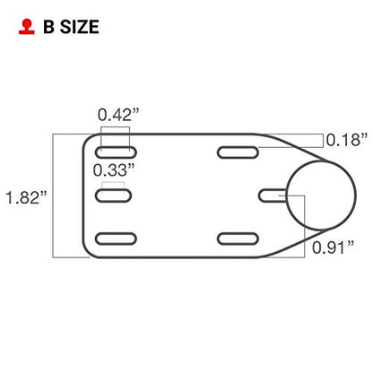 RAM Mounts Motorcycle Reservoir Cover Ball Base with Offset B Size 1" Ball, Brake/Clutch Mount Base RAM-B-346U