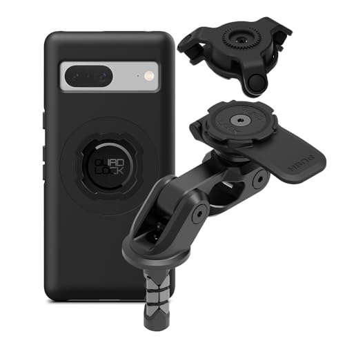 Quad Lock Motorcycle Fork Stem Mount PRO Kit with Vibration Dampener and MAG Phone Case for Pixel 7 - size: Pixel 7