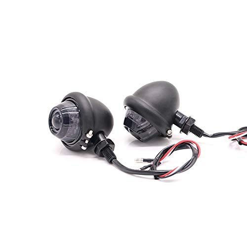 0951 Universal Motorbike LED Indicator Light Turn Signal (Black) - color: Black