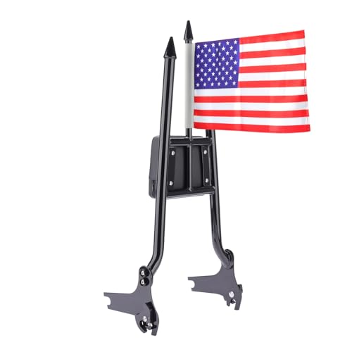 27 inch Motorcycle Rear Passenger Sissy Bar Backrest, Detachable Cushion Pad Fit for Harley Touring Road King Street Glide Road Glide Electra Glide 1997-2008 (Black) - color: Black