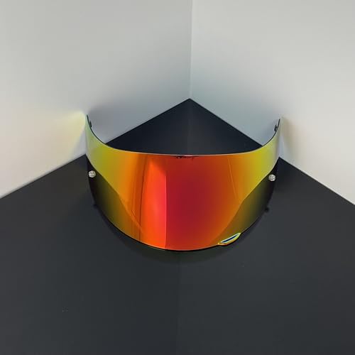 902 Helmet Visor Replacement,Motorcycle Helmet Face Shield for ILM 902,902L,902BT (Revo Deep Red-Day Use Only) - color: Revo Deep Red-day Use Only