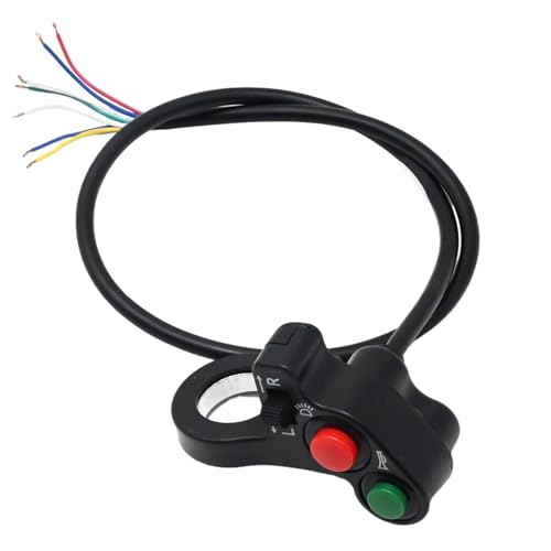 Universal 7/8'' 22mm Motorcycle Handlebar Switch with Turn Signal Headlight Horn Function Compatible for Pit Dirt Bike Scooter ATV