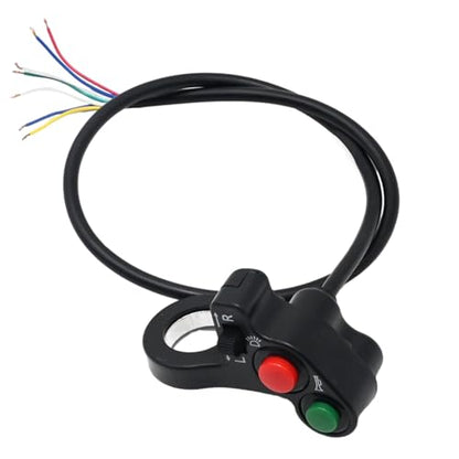 Universal 7/8'' 22mm Motorcycle Handlebar Switch with Turn Signal Headlight Horn Function Compatible for Pit Dirt Bike Scooter ATV
