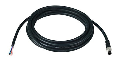 M8 8-Pin Male Connector Cable, A-Coded Straight Circular Industrial Molded Cable, IP67 Waterproof Unshielded PVC Wire, 60V 3A AC/DC, AWG24 - size: 1m, style: 8 Pin Male