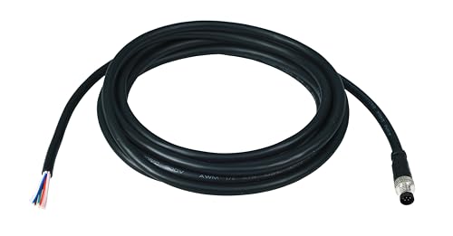 M8 8-Pin Female Connector Cable, A-Coded Straight Circular Industrial Molded Cable, IP67 Waterproof Unshielded PVC Wire, 60V 3A AC/DC, AWG24 - size: 2m, style: 8 Pin Female