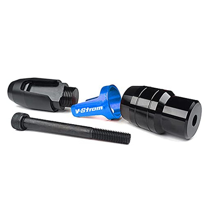 For SUZUKI V-Strom 250 650 1000 DL250 DL650 DL1000/V-Strom1000/XT Motorcycle CNC Aluminum Frame Crash Pad Exhaust Sliders Crash Protector slider - color: blue