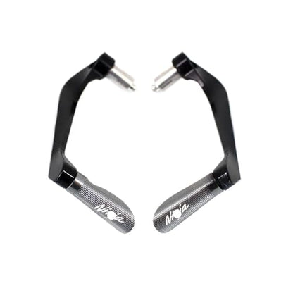 for KAWA&SAKI Ni&nja 250 300 400 650 NINJA650R ZX-6R ZX-10R Motorcycle CNC Handlebar Grips Brake Clutch Levers Guard Protector Hand Guards - color: Black