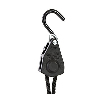 Quickie Tie Down 3/8" Original Quickie Rope Tie-Down w/ 12ft Rope, 500 lbs Working Load Limit