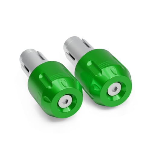 Motorcycle Bar Ends Plug,CNC Handlebar bar Ends Plugs For Ninja400 Ninja500/1000/400R/250/1000SX ZX6R Z650 Z900 Z400 ZX14R ZX10R ZX600 ZX636 ZX4RR ZX4R ER-6n ER-6f GSXR600 750 1000 and other models - color: Green