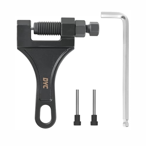 DYC Chain Breaker Tool 420-530 (Separate Pin Design) with 2 Replaceable Cutting Pins & Hex Key for 40/410/415/420/428/50/520/525/530 Roller Chains, Motorcycle ATV Mini Bike Dirt Bike Go Kart Bicycle - size: Chain Breaker 420-530