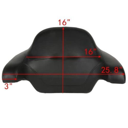 TCMT King Motorcycle Trunk Backrest Pad Luggage Two Up Mounting Rack Fit For Harley Touring 1997-2008 Electra Glide Road Glide Street Glide Pack - color: No Speaker Holes: Style A Chrome Rack