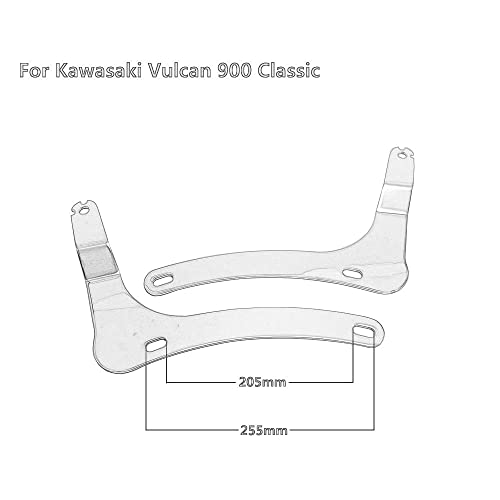 Adjustable Sissy Bar Backrest With Folding Luggage Rack For Kawasaki 900 Classic (Matt Black)