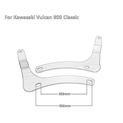 Adjustable Sissy Bar Backrest With Folding Luggage Rack For Kawasaki 900 Classic (Matt Black)