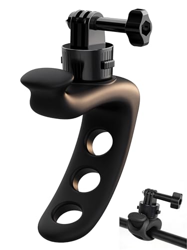 Flexible Mount Wrap Band Compatible with GoPro DJI Insta360 Action Cameras, Motorcycle Bike Handlebar Roll Bar Tube Clip Holder Accessories for Photography Video Recording, Silicone