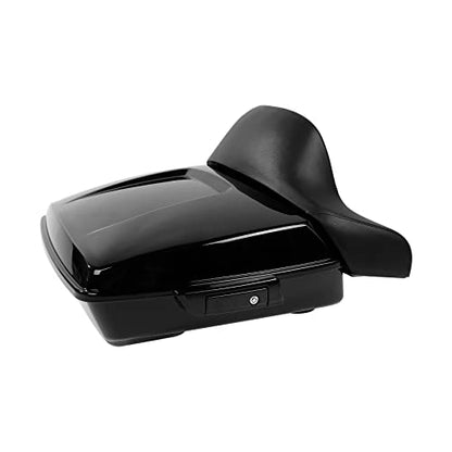 Vivid Black Chopped Tour Luggage Trunk Backrest Mount Rack Base Plate Fit For Harley 2014-2025 Street Road Glide FLHR FLHX - color: Chopped Trunk Set #1
