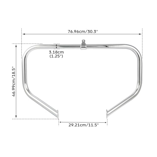 TCMT Highway Engine Guard Crash Bar Lower Vented Leg Fairing Water-Cooled Fit For Harley Touring 2014-2024 Road King Street Glide Road Glide Electra Glide 2014-2023 - color: Chrome Crash Bar, Standard Leg, size: Style A Lower Vented Leg