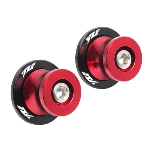 Motorcycle Swingarm Spools for YZF R1 R3 R6 R7 R9 R25 R125 600R 750R All Year, 6mm CNC Aluminum Sliders Stand Screws, Good Spools Accessories For Your YZF R1 R3 R6 R7 red - color: red