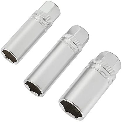 OEMTOOLS 22891 3/8 Drive Magnetic Spark Plug Socket Set, Contains 5/8" (16 mm), 9/16", and 13/16" 6 Point Deep Sockets, Fits Most Car Spark Plugs - style: 3 piece set