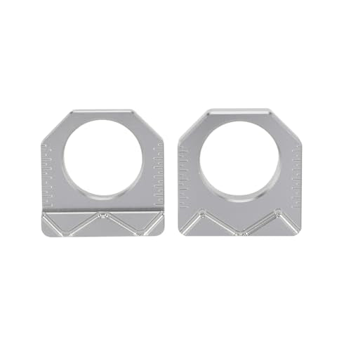 Dirt Bike Rear Axle Block CNC Motorcycle Chain Tensioner Adjuster for KX450F 16-18 KX250F 17-19 KX250 KX450 19-24 KX250X KX450X 22-24 Silver - color: silver