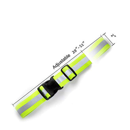2-6 Pack - Reflective Glow Belt Safety Gear, Pt Belt, for Running Cycling Walking Marathon Military - style: 2 Pack