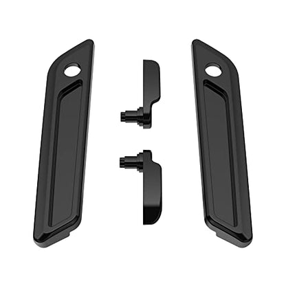 Advanblack Saddlebag Latches Covers, Lid Lifters Levers Fit for 2014+ Harley Touring Hard Saddlebags - Black Hole - color: Black Hole