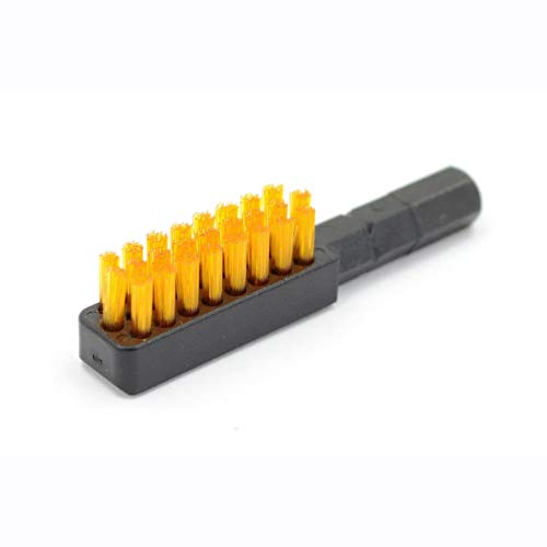 Prestacycle Chain Cleaning & Lubricating Brush Specialty Bit, Converts Prestacycle Bits Tools into Compact Micro Brush for Bike Chains, Cogs & Tight Spaces, Portable Bike Maintenance Accessory