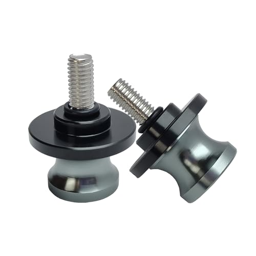 2pcs M8 X1.5 Motorcycle Swing Arm Spools Sliders CNC 8mm Swingarm Stand Screw Replacement for Honda Suzuki BMW Kawasaki（Titanium) - color: Titanium