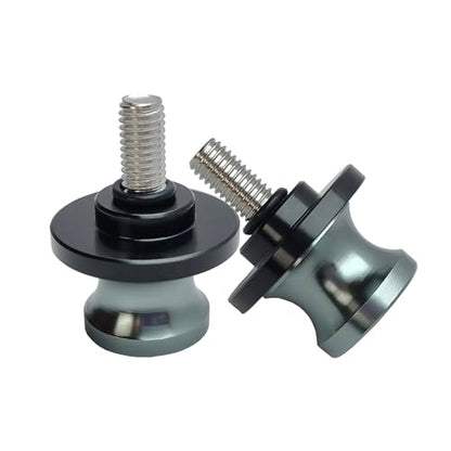 2pcs M8 X1.5 Motorcycle Swing Arm Spools Sliders CNC 8mm Swingarm Stand Screw Replacement for Honda Suzuki BMW Kawasaki（Titanium) - color: Titanium