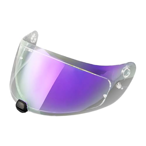 HJ20M Helmet Visor Replacement,Tinted UV protectionMotorcycle Helmet Face Shield Windshield Lens For HJC C70 FG-17 FG-ST IS-17 (Revo Clear Purple) - color: Revo Clear Purple