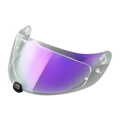 HJ20M Helmet Visor Replacement,Tinted UV protectionMotorcycle Helmet Face Shield Windshield Lens For HJC C70 FG-17 FG-ST IS-17 (Revo Clear Purple) - color: Revo Clear Purple