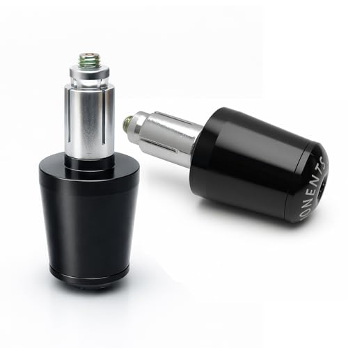 Motorcycle Bar Ends Plug, Black Handle Bar End Slider 7/8" 22mm CNC Aluminum Handlebar Grip End Weight Caps Replacement for Ninja 400 500 650 Z900 Z650 CBR600RR CBR1000RR GSXR600 GSXR750 - color: Black