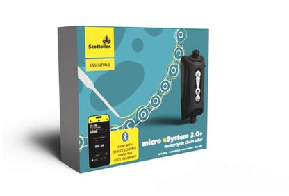 Scottoiler Essentials Micro xSystem 3.0+ Electronic Automatic Motorcycle Chain Lubrication System with Bluetooth App Control