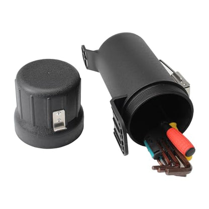 Universal Motorcycle Tool Tube,Motorcycle Storage Box Waterproof - Black(with Lock) - size: Large: 31.5*10.8*10.8cm(with Lock)