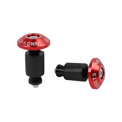Motorcycle Bar End Plug Handlebars End Caps Grips Replacement for Yamaha Kawasaki Honda BMW Suzuki and All 7/8" Handlebar Grip - color: red