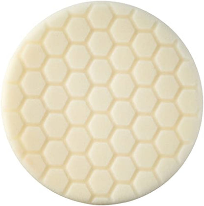 Chemical Guys BUFX_104_HEX6 Hex-Logic Light-Medium Polishing Pad, White (6.5 Inch Pad Made for 6 Inch Backing Plates), Gray, 1 Pad Included - size: 6.5 Inch Pad (1 Pack), style: Light Cutting