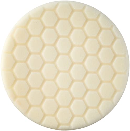 Chemical Guys BUFX_104_HEX6 Hex-Logic Light-Medium Polishing Pad, White (6.5 Inch Pad Made for 6 Inch Backing Plates), Gray, 1 Pad Included - size: 6.5 Inch Pad (1 Pack), style: Light Cutting