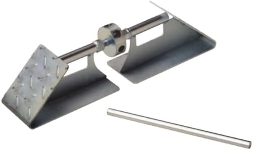 PLACED ON THE GROUND BETWEEN TIRES, STANDARD TIRE LOCK, SILVER, EXTENDS FROM 15-1/4 INC