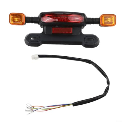 Electric Bike Tail for Light Assembly 12V LED with Brake Light, Turn Signals, and Driving Light for E-Bike and Electric Bicycle