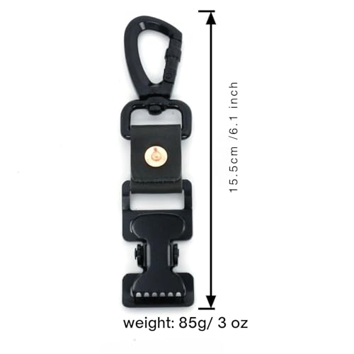 Leather Glove Clips with Metal Hooks - Work Glove Holders for Duty Belts, Electricians And Filming Work Construction - color: Black
