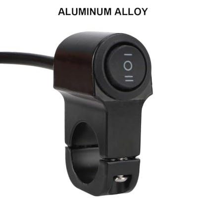 Wai Danie 22mm 7/8in Aluminum Alloy Motorcycle Handlebar Headlight Switch Three-Position Waterproof Switch 12V Fog Spotlight Retro Switch for Motorcycle Bike ATV UTV Scooters - size: Black(1Pcs)