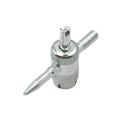 1Pcs 4-Way Tire Valve Stem Core Removal Tool, 4-in-1 Tyre Valve Core Tool Tire Stem Core Wrench Multifunctional 4 Way Valve Stem Remover Tire Repair Tool Compatible with Car Motorcycle Bicycle