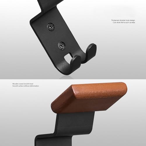 Helmet Holder Wall Mount Motorcycle Gear Rack Wooden Steel Hanger Display Stand with Key Hook Organizer Suitable for Entryway, 7.5x5x15.5cm - size: 7.5x5x15.5cm