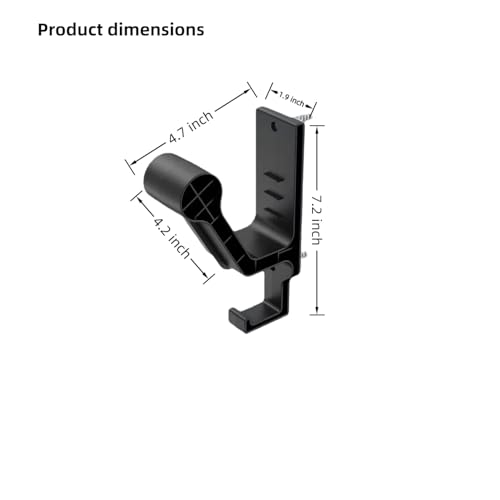 2 Pack Wall Mount Helmet Holder for Motorcycle, Bike & Football Helmets | Multi-Purpose Wall Mount Bracket for ，Coats, Bag，Headphones, Hats & Hair Accessories etc ﻿