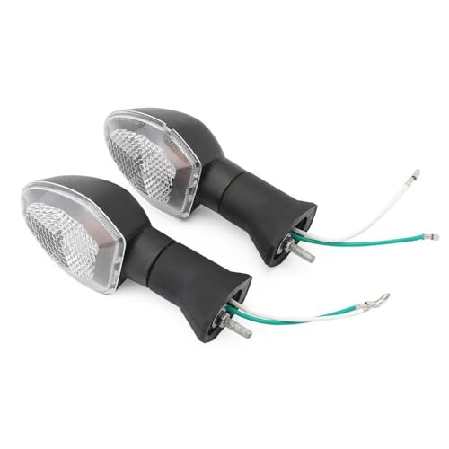 Motorcycle Turn Signals - Amber Light,12V, Halogen Indicator Light Waterproof Clear Lens Fits SUZUKI DRZ 400S /GSX-S 750Z /GSX 1250FA SV 650X DL650 /V-Strom 650 (Pair) - color: Clear
